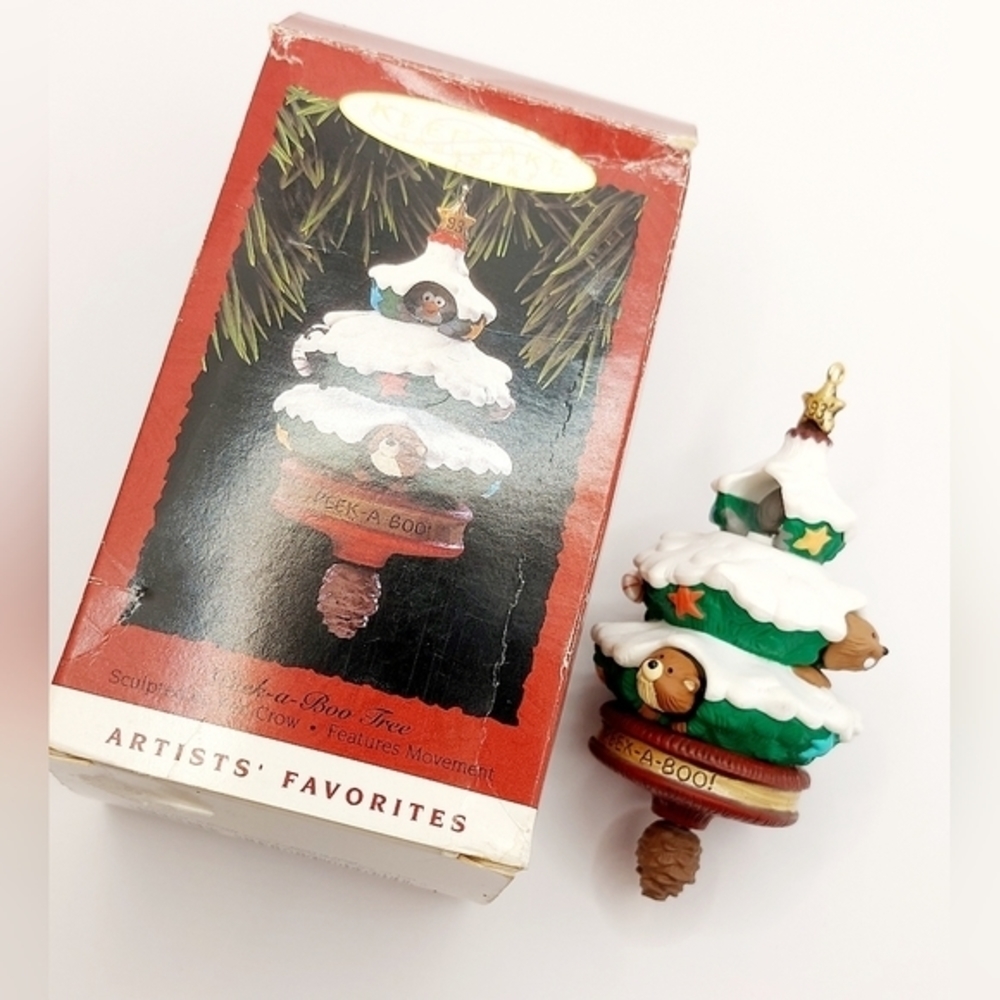 Vintage‎ 2003 Handcrafted Hallmark "Peekaboo" Ornament Original Box